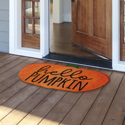 Vista 2 de Briarwood Lane Felpudo Hello Pumpkin Coir Hola calabaza