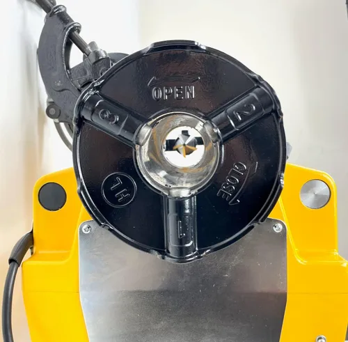 Vista 8 de BLUEROCK PTM50-C - Enhebrador de tubo motorizado de 1/2"-2", máquina de roscado de tubos de 750W 110V con alimentación automática de aceite, 27 RPM