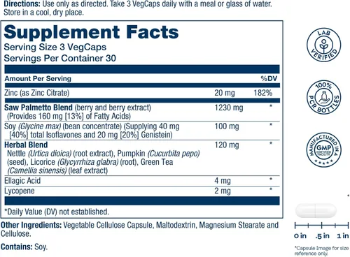 Vista 2 de SOLARAY Defensa de la próstata, tapa vegetal (Btl-plástico) 90ct