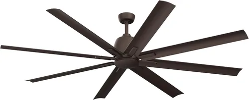 Vista 10 de Kichler Breda 310265NI - Ventilador de techo grande para exteriores de 65 en 8 aspas con control remoto, cuerpo de acero moderno, cuchillas