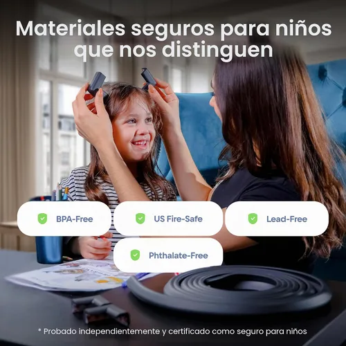 Vista 6 de Esquinas a prueba de bebés y bordes de 15 pies con parachoques de seguridad para esquinas y bordes de muebles, parachoques absorbente de impactos