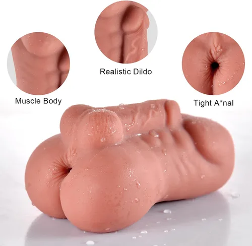Vista 3 de ferch Masturbador anal masculino con gran ano, masturbador de trasero realista de 0.54 kg con caderas exuberantes y ano apretado para masturbación