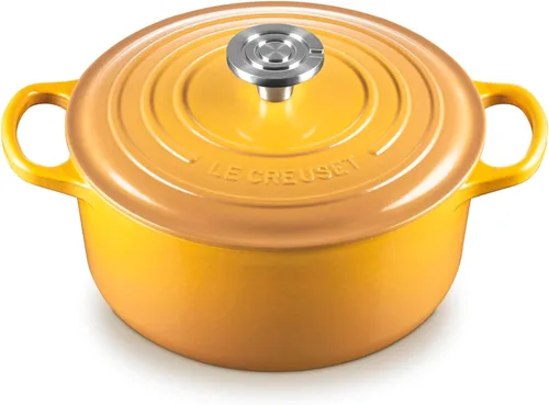 Vista 46 de Le Creuset Horno holandés redondo Signature de hierro fundido esmaltado, 4.5 cuartos de galón., Artichaut