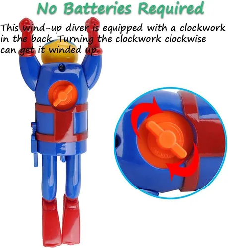 Vista 4 de Juguetes de baño Miracland – Buceador de cuerda con movimiento a pilas, figura de hombre rana para bañera/piscina, regalo STEM libre de BPA