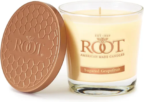 Vista 15 de Root Candles Velas Aromáticas Mezcla de Cera de Panal Vela Artesanal Premium, Veriglass Pequeño, Limón y Bergamota