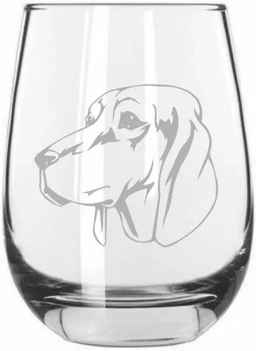 Vista 514 de Shar Pei (chino) - Vaso de vino sin tallo grabado para perro, 15.25 onzas
