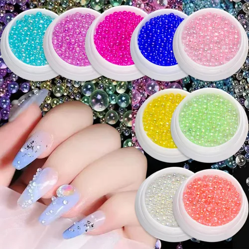 Vista 14 de 6 cajas de dijes de uñas 3D dorados, dijes de arte de uñas con parte trasera plana, joyas de diamantes de imitación para uñas, gemas de uñas