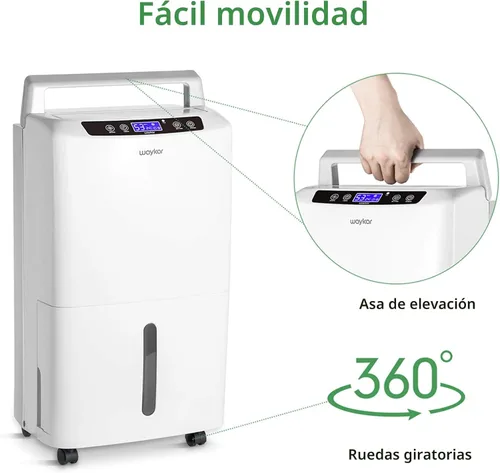 Vista 7 de [Usado] Waykar - Deshumidificador para espacios de 2000 pies cuadrados, para el hogar y sótanos, con drenaje automático y manual, con un tanque