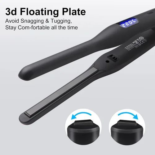 Vista 4 de Plancha plana de cerámica pequeña para cabello corto, barbas y duendecillos