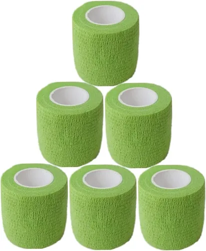 Vista 11 de Baisunt Paquete de 6 vendajes cohesivos de 1 pulgada, cinta autoadhesiva autoadhesiva autoadhesiva transpirable para muñeca, tobillo, deportes, Negro