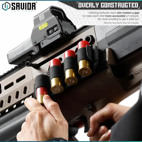 Vista 3 de Savior Equipment Tactical Shotgun Shell Card Bullet Holder for 12 Gauge Ammo, Shotgun Ammo Carrier for 2-6 Round Side Loader