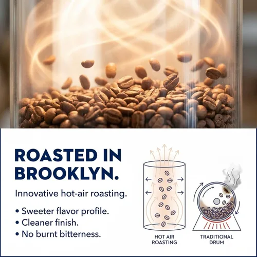 Vista 3 de Bluestone Lane Granos de café, Bayside Blonde Light Roast, grano entero, bolsa de 12 onzas