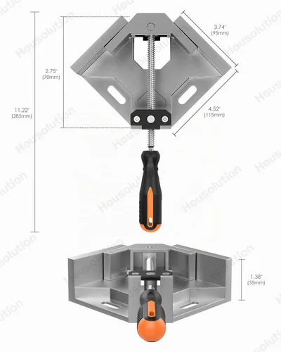 Vista 8 de Housolution Abrazadera de ángulo recto, [2 PACK] Aleación de aluminio de 90