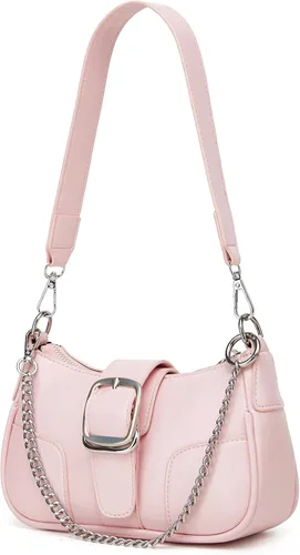 Vista 2 de Bolso Hobo de mezclilla para mujer, bolsos cruzados de lona Y2K, bolso pequeño de mano de mano, bolso de mano para axila de noche, bolso con asa