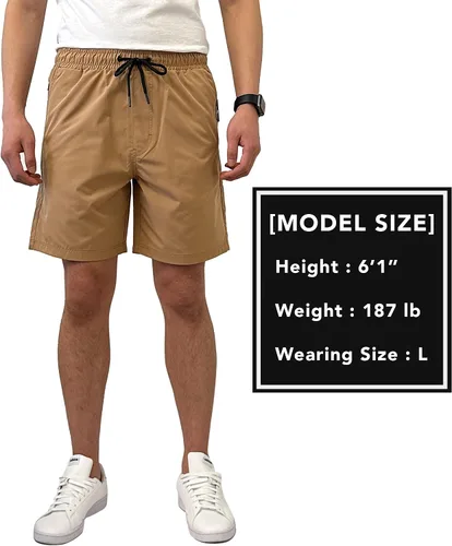 Vista 6 de Southpole Pantalones cortos de nailon resistentes al agua de secado rápido para hombre con entrepierna
