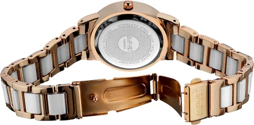 Vista 4 de August Steiner Women's Crystal Glitz Watch - Crystal Filled Bezel On Ceramic Link Bracelet - AS8052