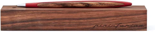 Vista 3 de pininfarina CAMBIANO INK. Bolígrafo de lujo. Cuerpo de aluminio con insertos y soporte de escritorio en madera de nogal. El mejor juego de regalo