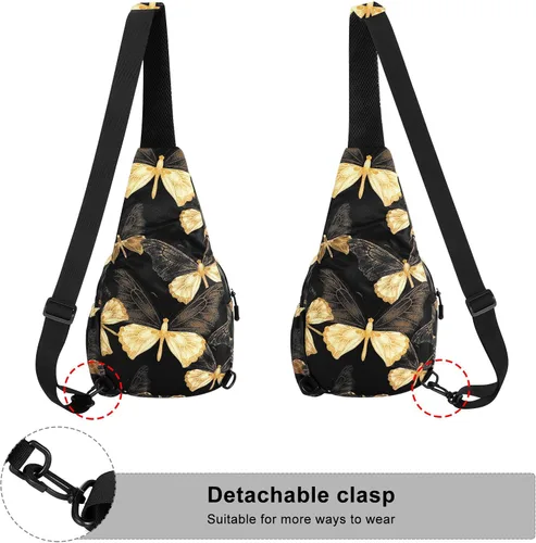 Vista 6 de Kamo Bolso bandolera para mujer, bolso cruzado casual, mochila cruzada floral, mochila cruzada de viaje, bolsa de hombro para senderismo