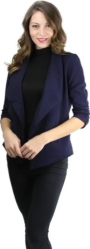 Vista 29 de ToBeInStyle Blazers de manga larga con cremallera y botones para mujer