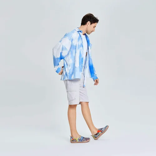 Vista 5 de UIN Mocasines pintados para hombre, zapatos de viaje sin cordones, zapatos de lona para caminar, casuales, ligeros, cómodos, a la moda, Toledo