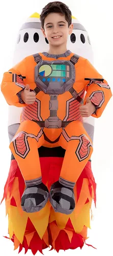 Vista 2 de Spooktacular - Disfraz inflable unisex para niños, disfraz inflable de Halloween con cohete