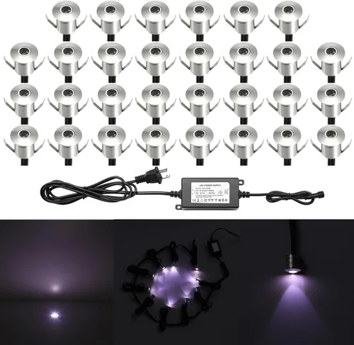 Vista 16 de B108 Luces LED de cubierta para jardín patio escaleras (RGB, 6 piezas)
