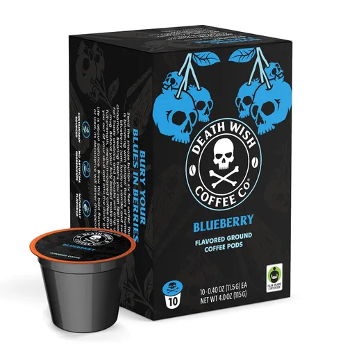 Vista 32 de Death Wish Coffee Cápsulas de tostado medio de una sola porción – El café más fuerte del mundo – Mezcla más ligera de granos arábica audaz y Robusta