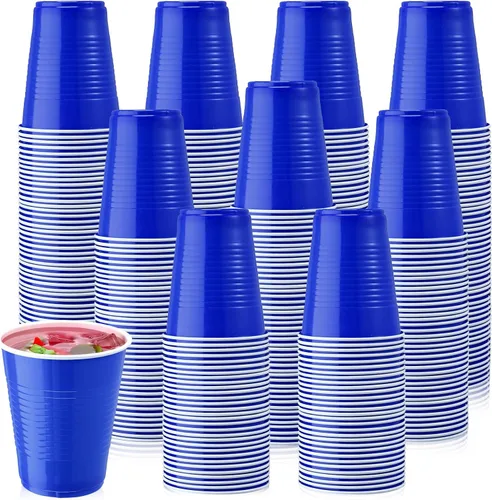 Vista 8 de Zopeal 200 vasos de plástico a granel desechables de 18 onzas, vasos de plástico duro para bodas, fiestas, copas de vino, bebidas elegantes, bebidas