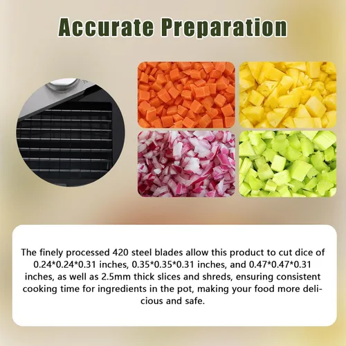 Vista 3 de Cortador de verduras comercial 3 en 1, procesador de verduras multifuncional de 110 V, picador de verduras eléctrico, máquina de ensalada