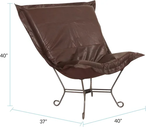 Vista 3 de Howard Elliott Collection Avanti Pecan - Silla de asiento oscilante con funda, silla multiusos de mariposa con marco de titanio, muebles de patio