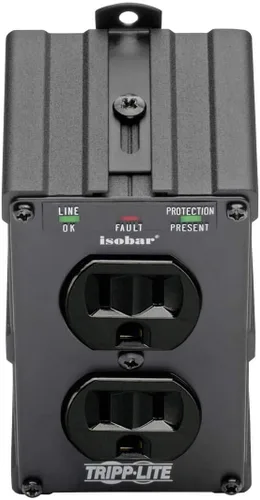 Vista 7 de Tripp lite Isobar Barra protectora con salida de 8 contactos contra sobretensiones, con cable de 25 pies, enchufe de ángulo recto para diagnóstico