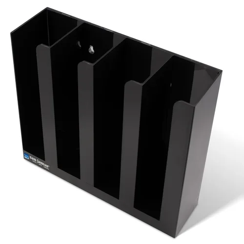 Vista 2 de San Jamar Organizador de tazas de porciones y tapa para tazas y tapas de 2 pulgadas con divisores extraíbles para cocina, restaurante y comida