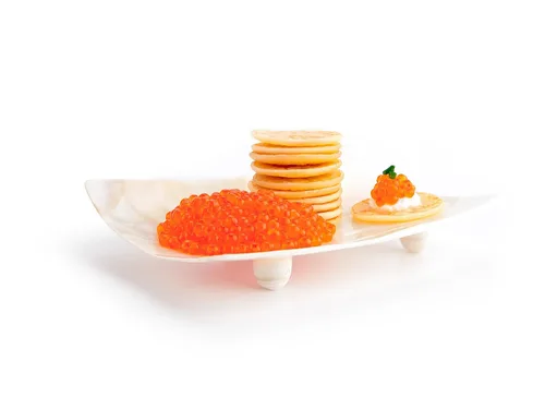 Vista 2 de ¡GARANTIZADO POR LA NOCHE! Huevas de caviar de trucha ahumada Francia - Lata de 8 oz