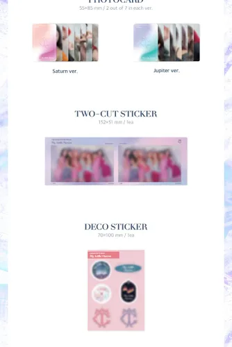 Vista 4 de Cignature My Little Aurora 3er EP álbum 2 versión SET 1p póster plegable en paquete+72p PhotoBook+1p Tarjeta de Mensaje+2p PhotoCard+1ea 2Cut