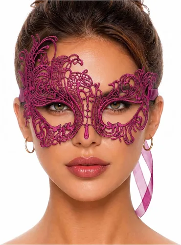 Vista 43 de Masquerade Mask For Women Lace Masquerade Mask for Masquerade Party, Proms, Venetian Party, Mardi Gras, Halloween & Cosplay Ana Bg Pluma de Pavo Real