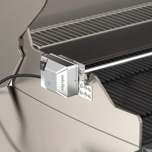 Vista 3 de Kit de rotisería de reemplazo con parrilla universal Onlyfire - Varilla hexagonal / motor eléctrico de acero inoxidable, 45