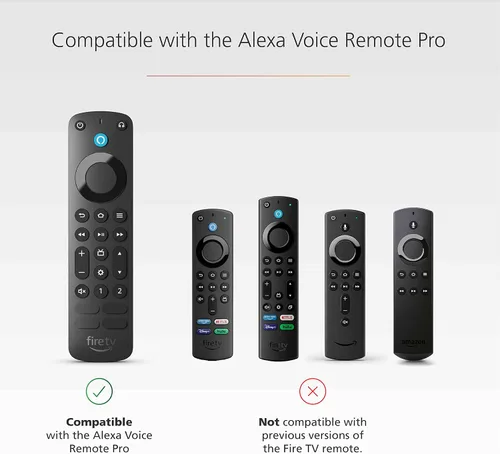Vista 3 de Funda hecha para Amazon Remote Cover Case, para Alexa Voice Remote Pro (versión 2022) Naranja
