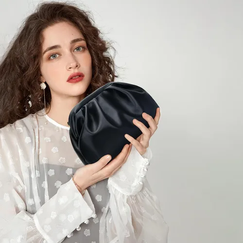 Vista 2 de KKXIU Evening Handbag for Women Formal Clutch Purse with Removable Chain Strap Soft Wedding Crossbody Clutch
