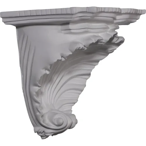 Vista 2 de Ekena Millwork SH10X06X07SH Estante decorativo de concha, 10 3/8 pulgadas de ancho x 6 pulgadas de profundidad x 7 3/8 pulgadas de alto