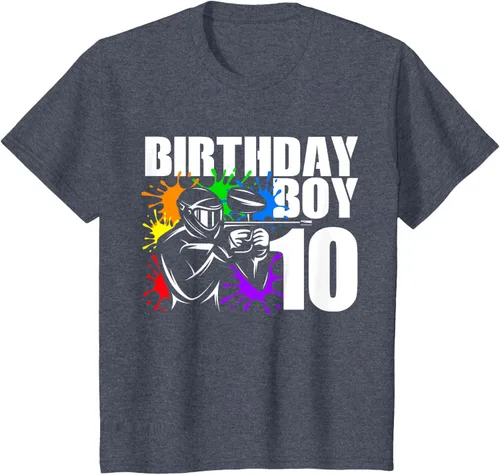 Vista 39 de Camiseta de 10 años de antigüedad, fiesta de cumpleaños para niños, Negro, S
