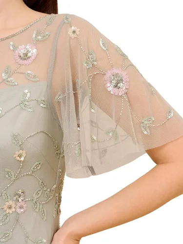 Vista 3 de Adrianna Papell Vestido largo con cuentas para mujer