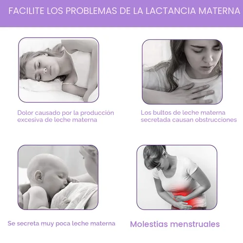 Vista 6 de Almohadillas de Terapia Mamaria - Almohadillas de Gel Frías y Calientes para Amamantar y Recuperación Posparto, Alivio del Dolor para Mastitis e