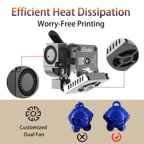 Vista 10 de Kit de Extrusora de Accionamiento Directo CR Sprite Pro, Kit de Actualización de Extrusora Completamente Metálica para Impresora 3D Ender 3/Ender 3