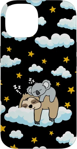 Vista 4 de Funny Sleeping Sloth with Baby Koala Mama Bear Napping Gift Case for iPhone 17