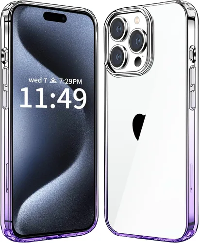 Vista 17 de JJGoo Compatible con iPhone 16 Pro Max Funda transparente, transparente a prueba de golpes, funda protectora trasera de policarbonato duro
