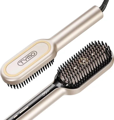 Vista 9 de TYMO Cepillo alisador de cabello – Cepillo alisador iónico Plus mejorado con cerdas densas, 16 temperaturas, doble voltaje Peine caliente
