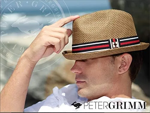 Vista 6 de Peter Grimm Depp - Fedora de paja natural para hombre
