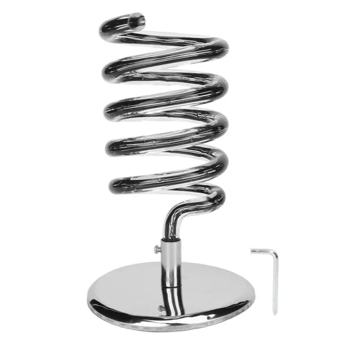 Vista 7 de Soporte para secador de pelo de baño, soporte para secador de pelo, estación de peluquería en espiral para baño, secador de pelo, plancha plana