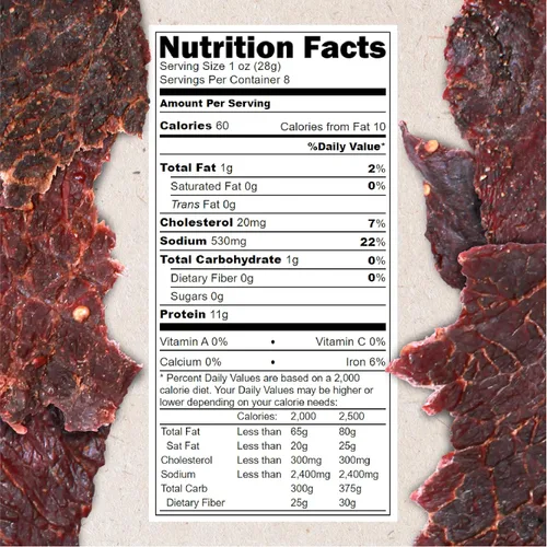 Vista 2 de Hardtimes Cecina de res artesanal - Sabor a pimienta negra - Frasco de 8 oz