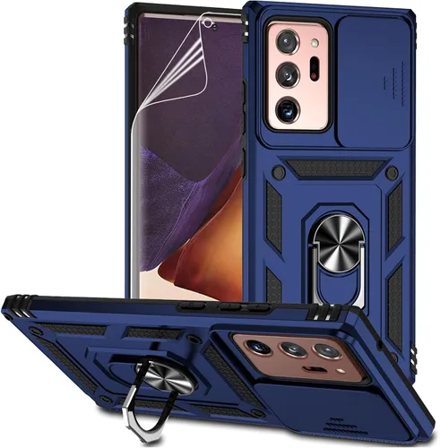 Vista 16 de Funda para Samsung Galaxy Note 20 Ultra con cubierta para lente de cámara, protector de pantalla HD, prueba de caídas de grado militar, soporte